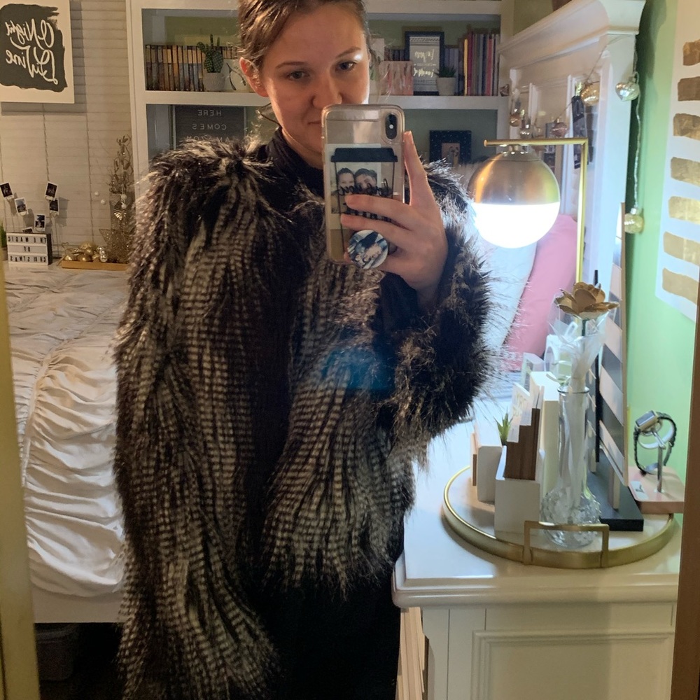 Black & White Fur Jacket